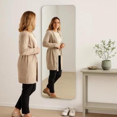 Imagem de Espelho Corpo Inteiro Rocco Grande Retangular 150x40cm Quarto Sala Hal