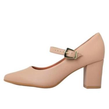 Imagem de Sapato Vizzano Salto Bloco Tira Com Fivela-Feminino