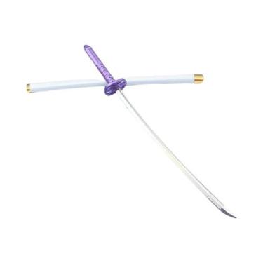 Imagem de Espada Falsa Aizen Katana De 24cm Em Tamanho Real, Brinquedo De Samura