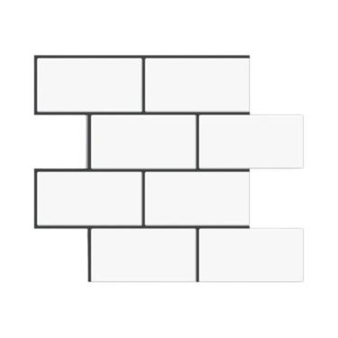 Imagem de Papel De Parede Vinílico Adesivo Grande Com Efeito Tijolo, 10 Folhas, 