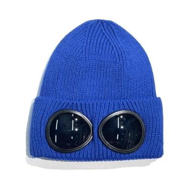 Imagem de Gorro De Inverno Unissex Tricotado Com Óculos, À Prova De Vento, Quent