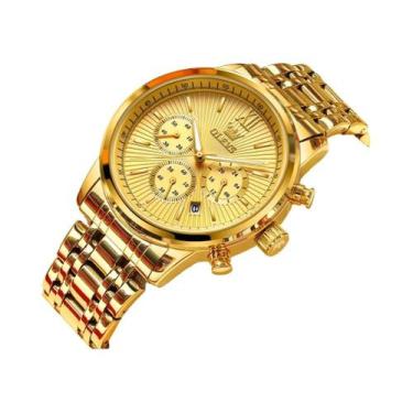 Imagem de Relógio De Quartzo Masculino OLEVS Oficial Exclusivo Em Aço Inoxidável