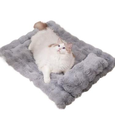 Imagem de Cama de gato, almofada quente lavável com travesseiro removível - Cama de gato grande para cães - para gatinhos, pequeno, médio, grande, interior, apartamento, chão, sofá, caixa, canil, inverno,