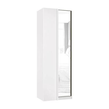 Imagem de Guarda Roupa Modulado Canto Reto 1 Porta 80cm Com Espelho Prime Luciane Móveis