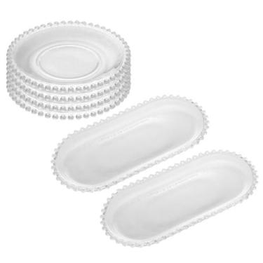 Imagem de Conjunto De Pratos De Cristal + 2 Travessas De Cristal Peral - Wolff, 