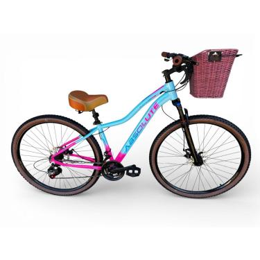 Imagem de Bicicleta Aro 29 Absolute Hera Feminina Retrô Vintage 21v Alumínio Confortável Cesta Selim 2 Molas-Feminino