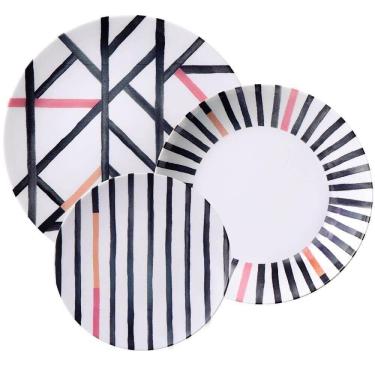 Imagem de Jogo De Pratos Tramontina Street Em Porcelana Decorada 12 Peças - 96589029