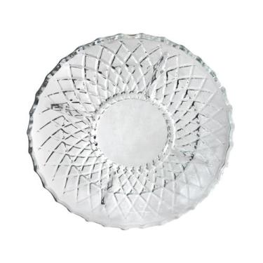 Imagem de Petisqueira redonda de vidro com relevo 5 divisórias 28cm - Freecom