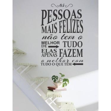 Imagem de Adesivo Decorativo de Parede Frases 80x47 cm