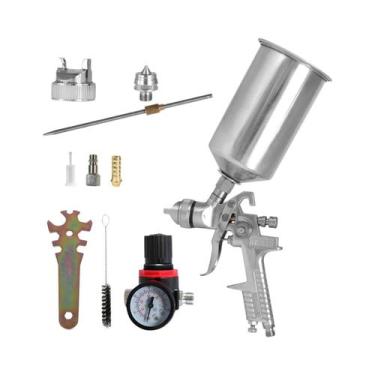 Imagem de Pistola De Pintura HVLP De Alumínio 1000cc Com Alimentação Por Gravida