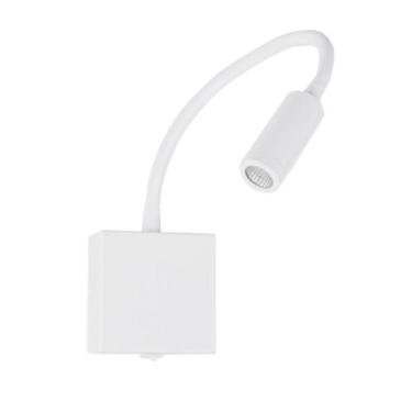 Imagem de Arandela Led 3W Haste Flexível Quarto Cabeceira Branco - NORDECOR