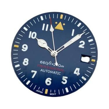 Imagem de Relógio De Mergulho Estilo Piloto Azul 29mm Com Mostrador E Ponteiros 