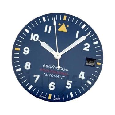 Imagem de Relógio De Mergulho Estilo Piloto Azul 29mm Com Mostrador E Ponteiros 