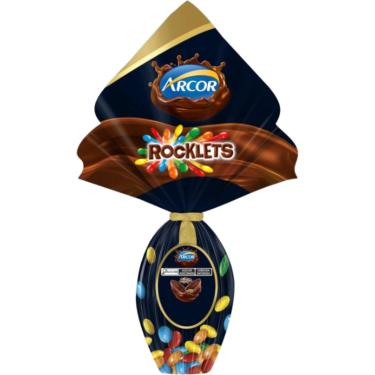 Imagem de Ovo de Páscoa Arcor Rocklets Chocolate ao Leite 200g Crocante