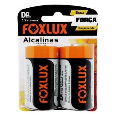 Imagem de Pilha Alcalina Grande D Foxlux Blister 2 Unidades