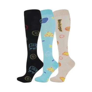Imagem de Meias De Compressão Para Mulheres E Homens, 3 Pares, Até O Joelho, 30M