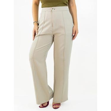 Imagem de Calça Feminina Pantalona Tecido Cross Time Friso Alfaiataria Anticorpus-Feminino