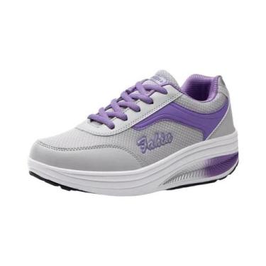 Imagem de Sapatos Femininos Vulcanizados Plus Size - Tênis Plataforma de Alta Qu