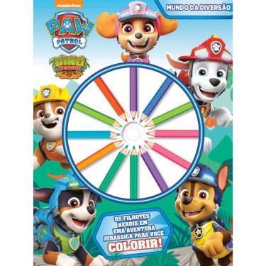 Imagem de Patrulha Canina - Mundo da diversão: Os filhotes heróis em uma aventura jurássica para você colorir!