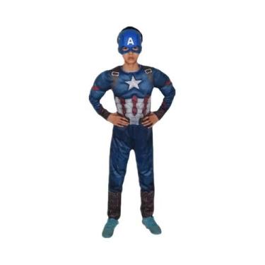 Imagem de Fantasia De Super-Herói Para Crianças, Macacão Musculoso, Máscara De H