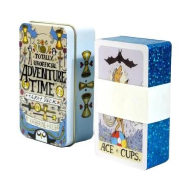 Imagem de Baralho De Tarot Manara Com Borda Dourada 78 Cartas Em Caixa De Lata J