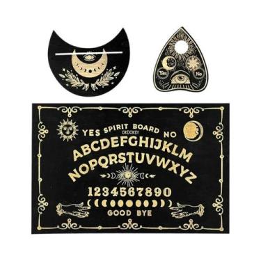 Imagem de Tabuleiro Ouija De Madeira De 12 Polegadas Gravado Com Pêndulo Mágico 