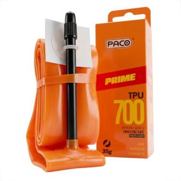 Imagem de Câmara De Ar Bike Aro 700x18/32C Válvula Presta Bico Fino Longo 65mm B