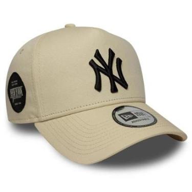 Imagem de Boné New Era 9FORTY A-Frame New York Yankees MLB Patch Bege-Unissex