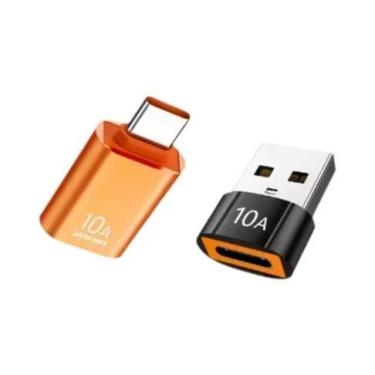 Imagem de Adaptador USB C Para USB 3.0 OTG 10A, Conversor Tipo C Para USB Para X