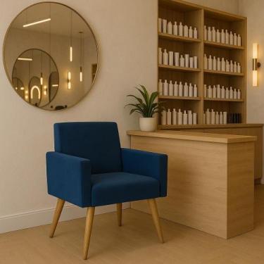 Imagem de Poltrona Para Recepção Sala De Espera Clínica Escritório - Móveis Mafe