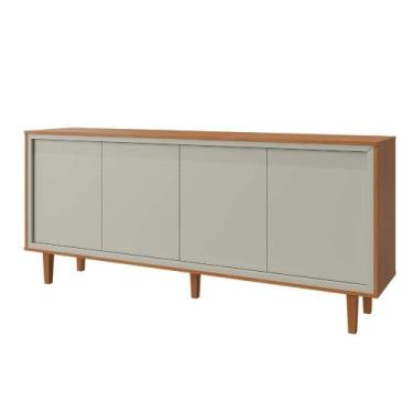 Imagem de Buffet Delux 4 Portas Gaveta Interna 100 MDF Pés em Madeira Maciça - M