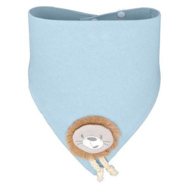 Imagem de Babador Bandana Bichinho Leão Menino Pimpolho, Azul