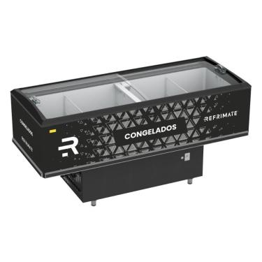 Imagem de Expositor Ilha para Congelados e Resfriados Refrimate Vanguard Top Vidro Semicurvo EIVT 2000 110V