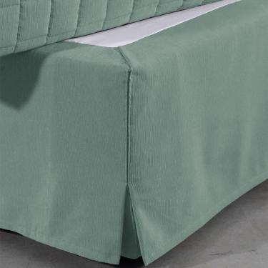 Imagem de Saia Box Solteiro Verona 50% Algodão 50% Poliéster 88cm X 188cm 1 Peça Verde Altenburg