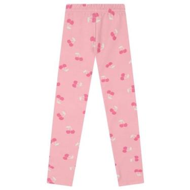 Imagem de Calça legging infantil menina em molecotton Brandili, 3, Rosa