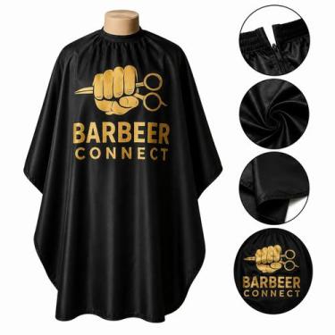 Imagem de Capa Para Barbeiro Barber Conect de Cetim Com Zíper - Barbershopp62