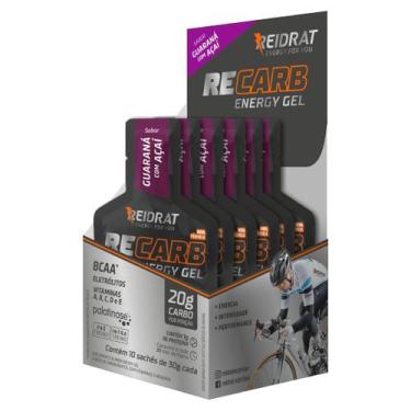 Imagem de Recarb Energy Gel  Caixa com 10 sachês  30g Cada  Reidrat Nutrition, G