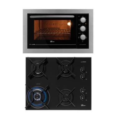 Imagem de Kit Fit Line Fischer: Forno Elétrico Inox e Cooktop 4B Tripla Chama, 2
