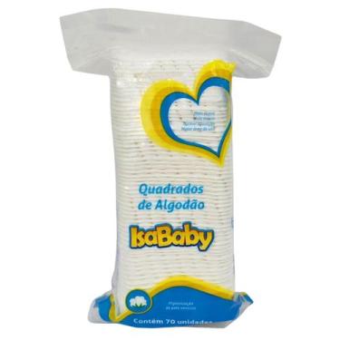 Imagem de Algodão Quadrados IsaBaby para Higienização de Pele Sensível 70 Unidad