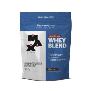 Imagem de Suplemento Whey Blend Max Titanium Chocolate 900G Pote em Po 25G Prote