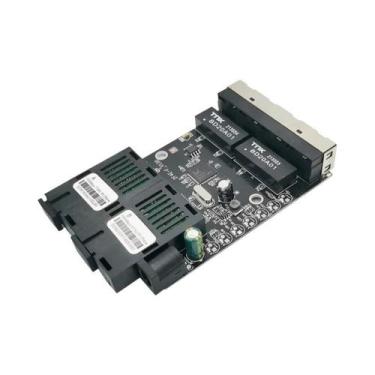 Imagem de Porta de fibra monomodo PCB 10/100M Ethernet Fiber Switch 4 RJ45 2 SC 
