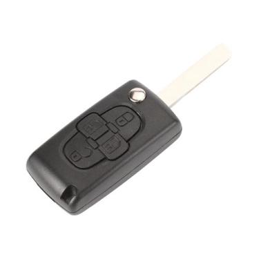 Imagem de Chave Remota Dobrável De 4 Botões 433Mhz Para Peugeot 1007, Lâmina VA2