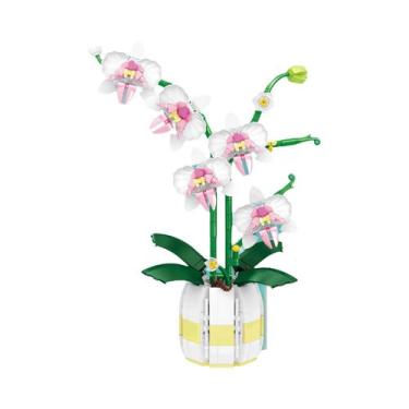Imagem de Bouquet De Flores De Orquídea, Modelo De Planta Bonsai Em Blocos, Brin