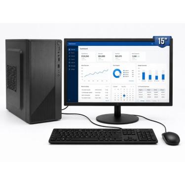 Imagem de Computador Completo Intel Core I5 650 4GB SSD 120GB Windows 10 Trial com Monitor 15 Teclado Mouse