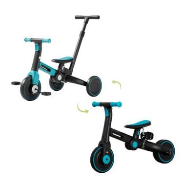 Imagem de Triciclo Infantil Com Empurrador 4x1 Bicicleta Equilíbrio Led Triking 