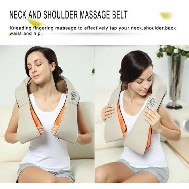 Imagem de Colete Massageado Shiatsu Neck Vest Massagear Hiper Frísio Infravermelho Massagem Ombros Pescoço - laranja
