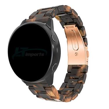 Imagem de Pulseira 3 Elos Resina compatível com Samsung Galaxy Watch Active 1 e 2 - Galaxy Watch 3 41mm - Galaxy Watch 42mm - Amazfit BIP - GTS - GTR 42mm - Marca LTIMPORTS (Tartaruga)