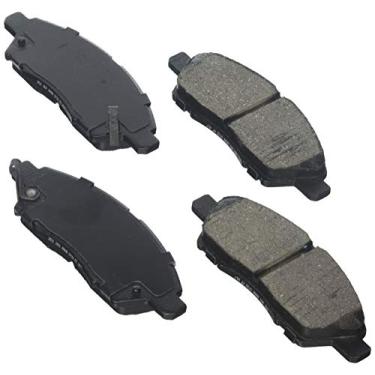 Imagem de BOSCH BE1592H Conjunto de pastilhas de freio a disco de cerâmica azul com ferragens - Compatível com Nissan Versa, Versa Note; FRENTE