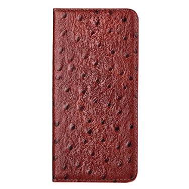 Imagem de Capa flip para Google Pixel 6/6 Pro, capa carteira de couro legítimo luxuosa, design de livro fólio com suporte para cartão, fecho magnético, vermelho, 6 Pro 17 cm