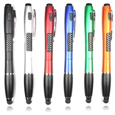 Imagem de Caneta esferográfica Stylus, 2 em 1 Universal Touch Screen Stylus + caneta esferográfica para smartphone/tablets, iPad, Samsung, etc., 6X_3-in-1 Stylus